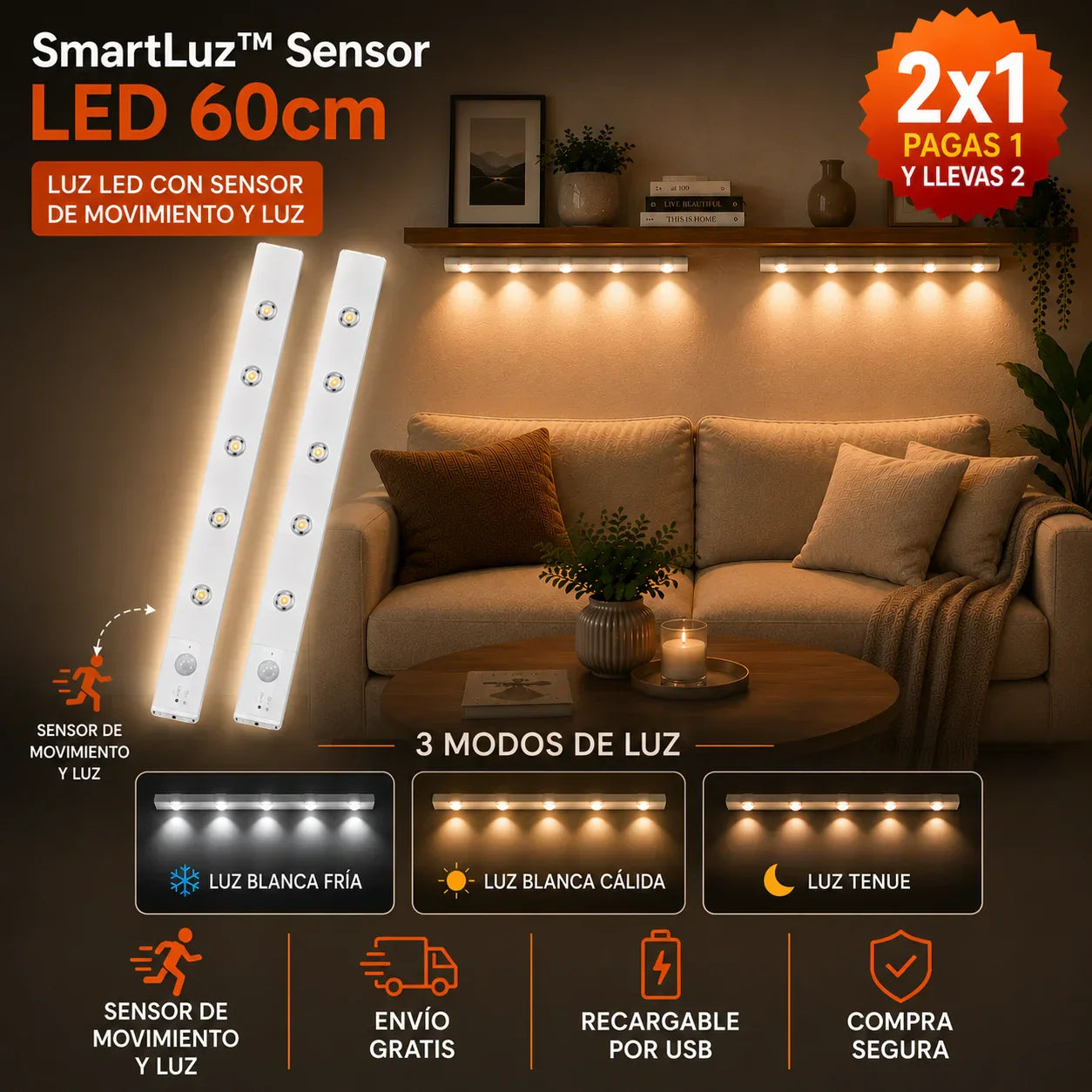 SmartLuz™ Sensor LED 60cm 💡
